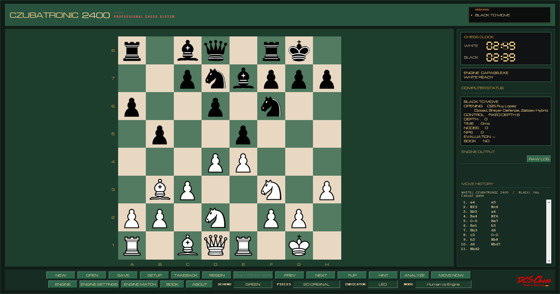 CZUBATRONIC 2400 in the Green scheme with the original 2D piece set
