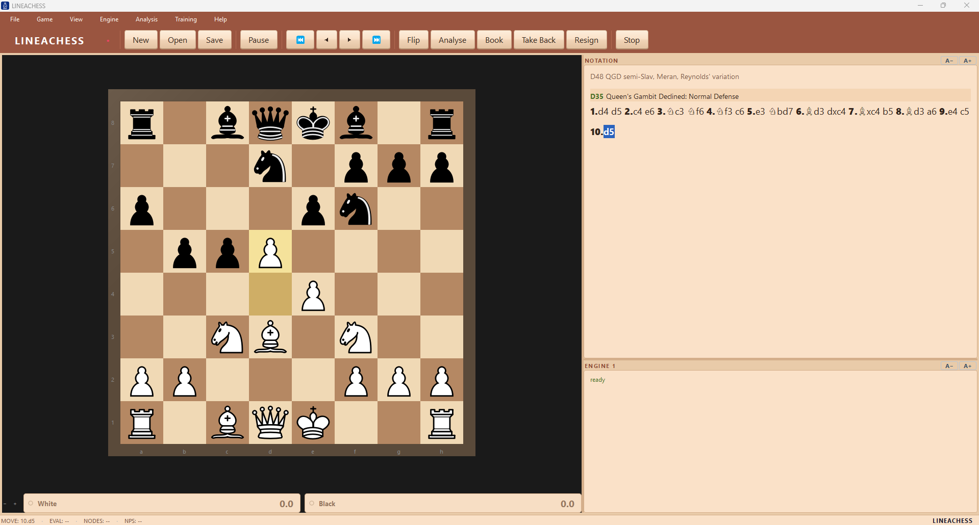 LINEACHESS Classic colour scheme, one of the Light, Dark and Classic modes