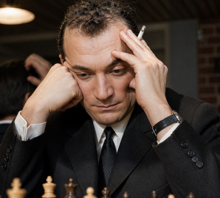 Portrait of Viktor Korchnoi, chess World Championship Challenger (1978, 1981)